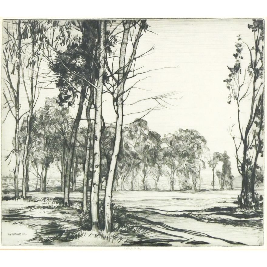 Roi Partridge  'Las Gomas' Large Etching, 1921.
