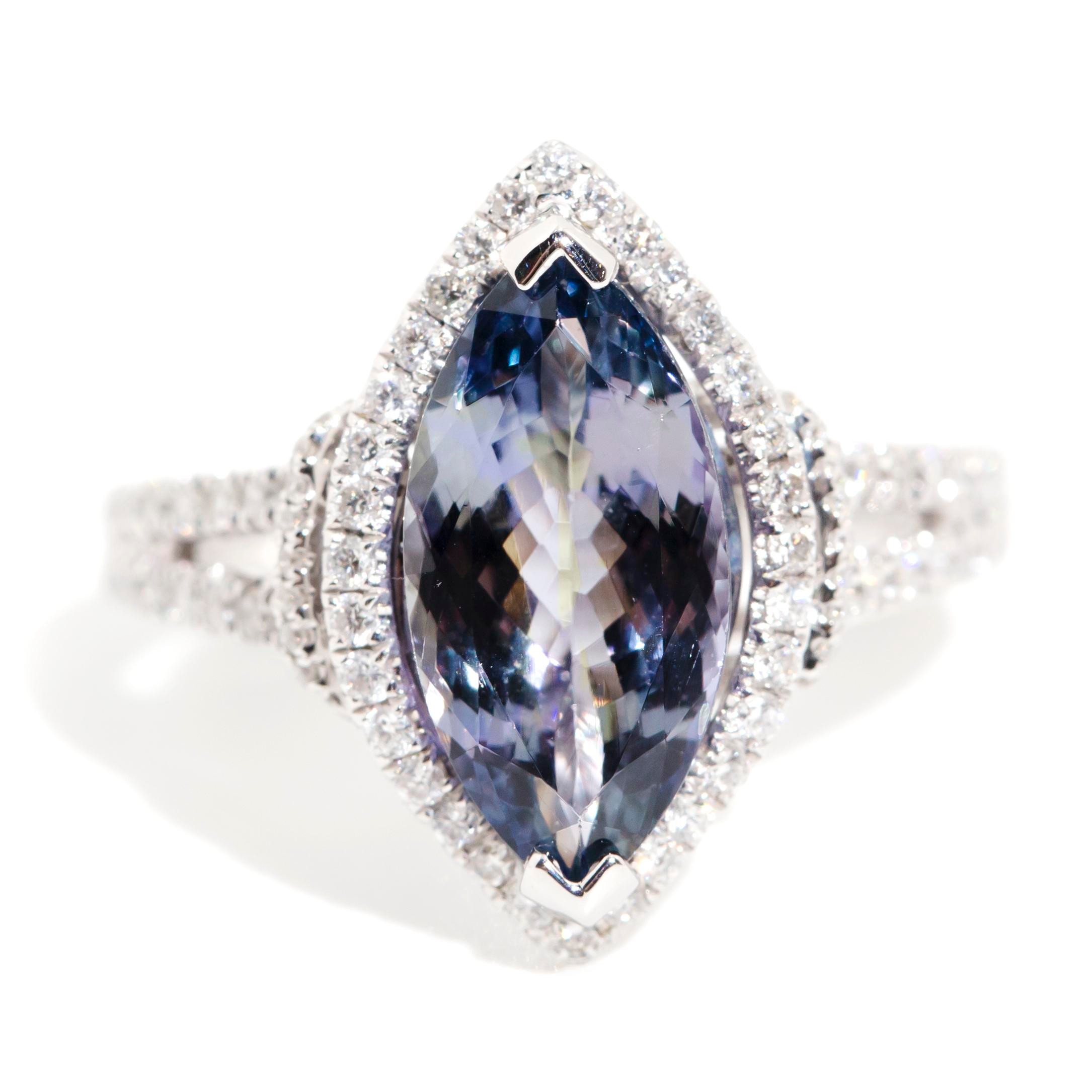 2356 · 3.55 Carat Tanzanite & Diamond 18 Carat Gold Ring