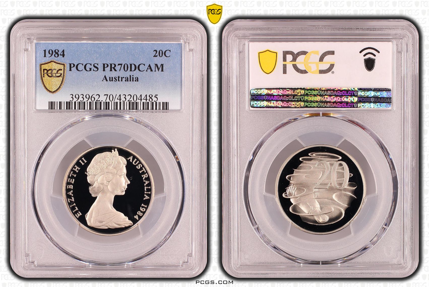 1984 Australia Twenty Cent, 20c PCGS - PR70DCAM POP 15/0 -485