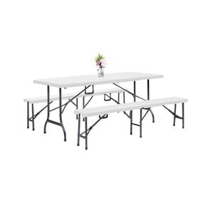 Garden Set with Foldable Table and Benches | SCRATCHED / DENTED / BENT