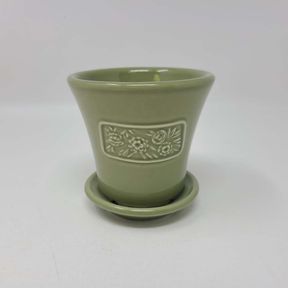 Longaberger Collectors Club May Series Sage Green Peony Pot #3