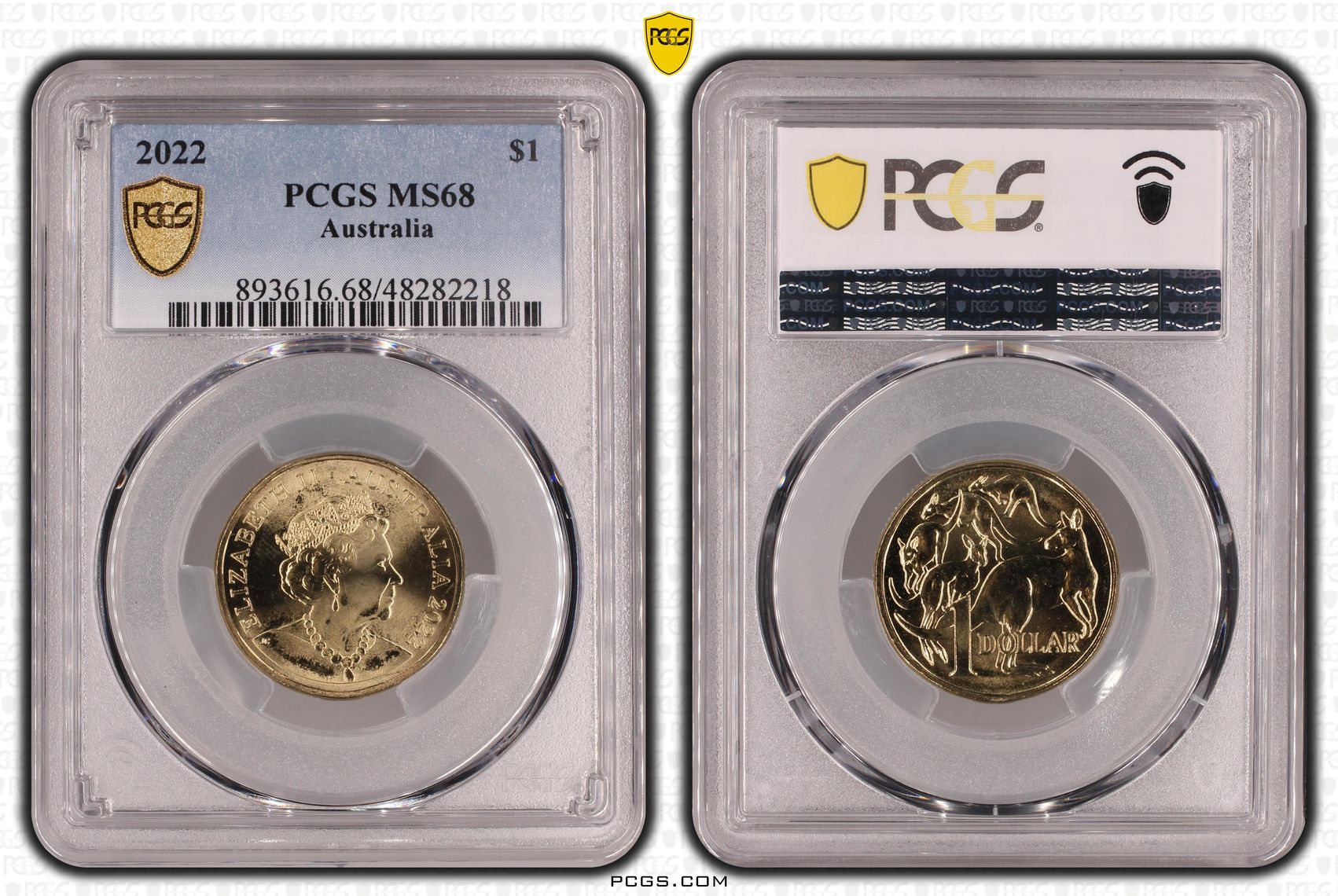 281 · Elizabeth II, One Dollar, 2022, PCGS MS68