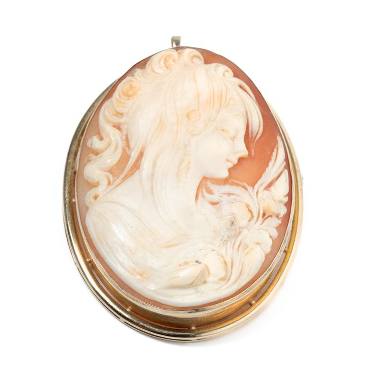 Vintage 9ct Gold Cameo Pendant/Brooch,