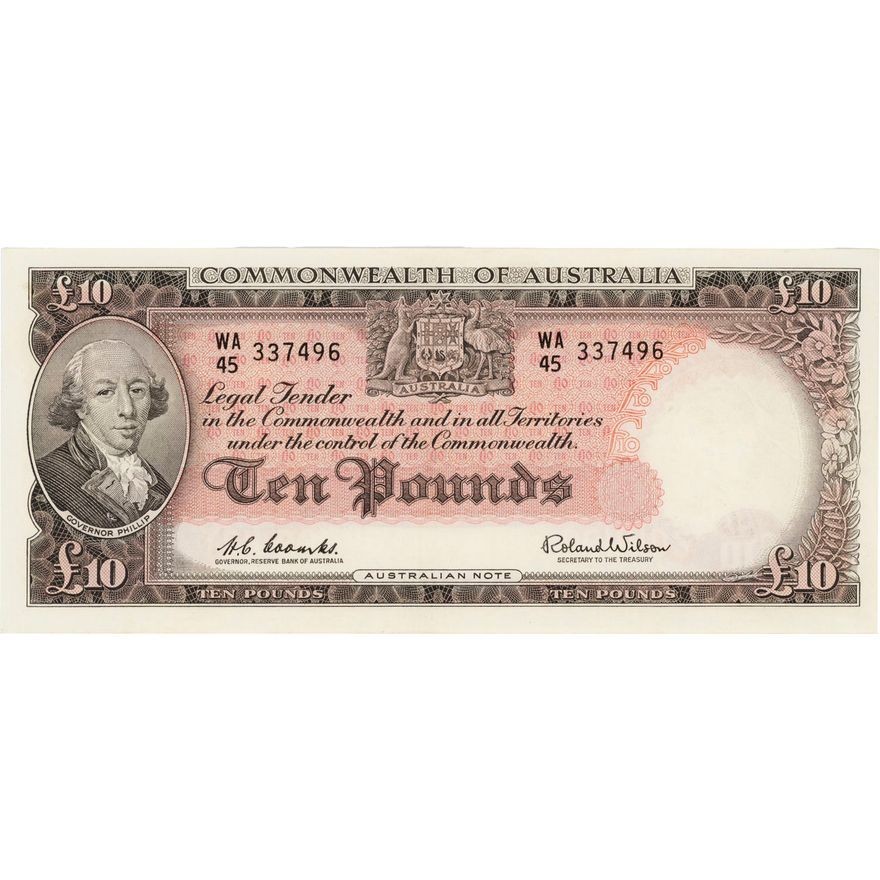 1960 Coombs/Wilson Ten Pounds Uncirculated