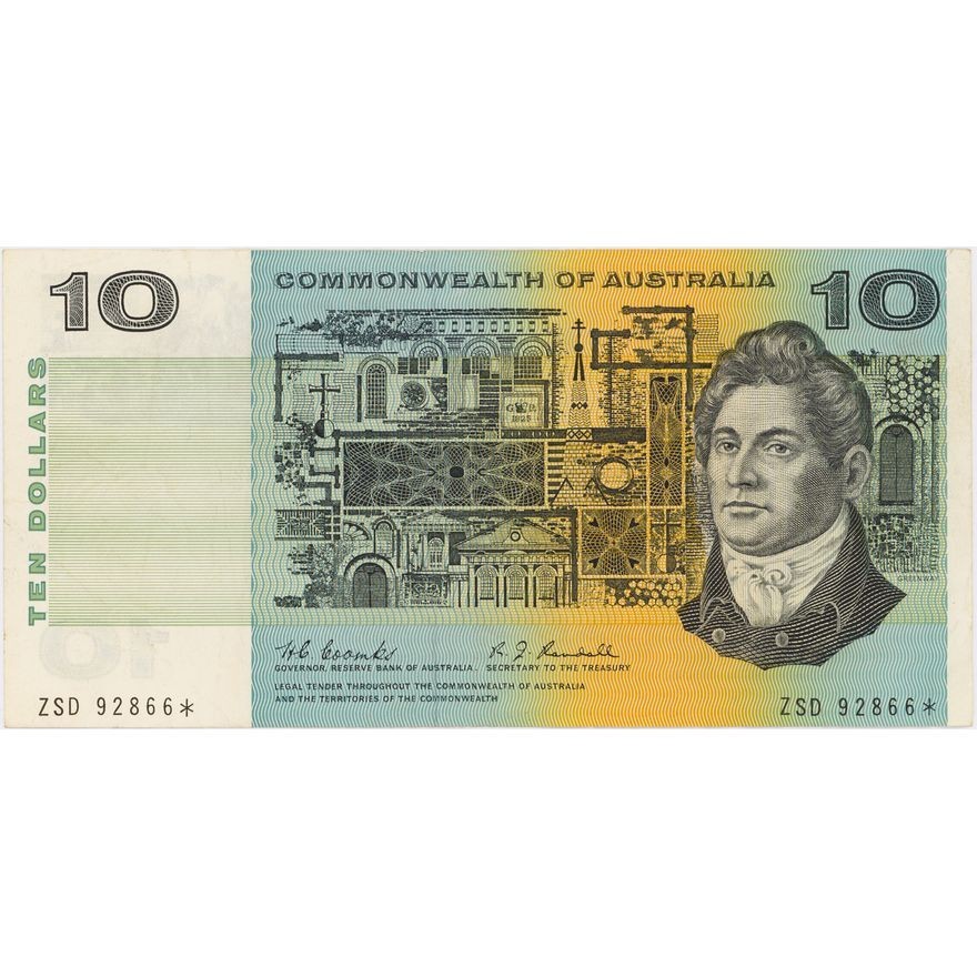 1967 Coombs/Randall Ten Dollars * Star Note VF