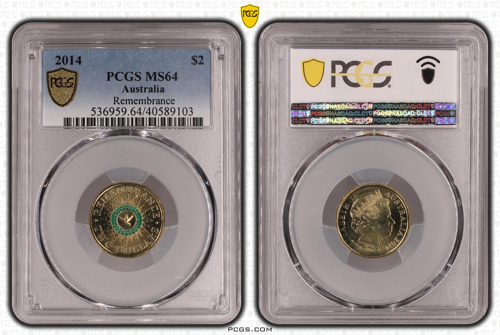 Remembrance, Two Dollar, 2014, PCGS MS64
