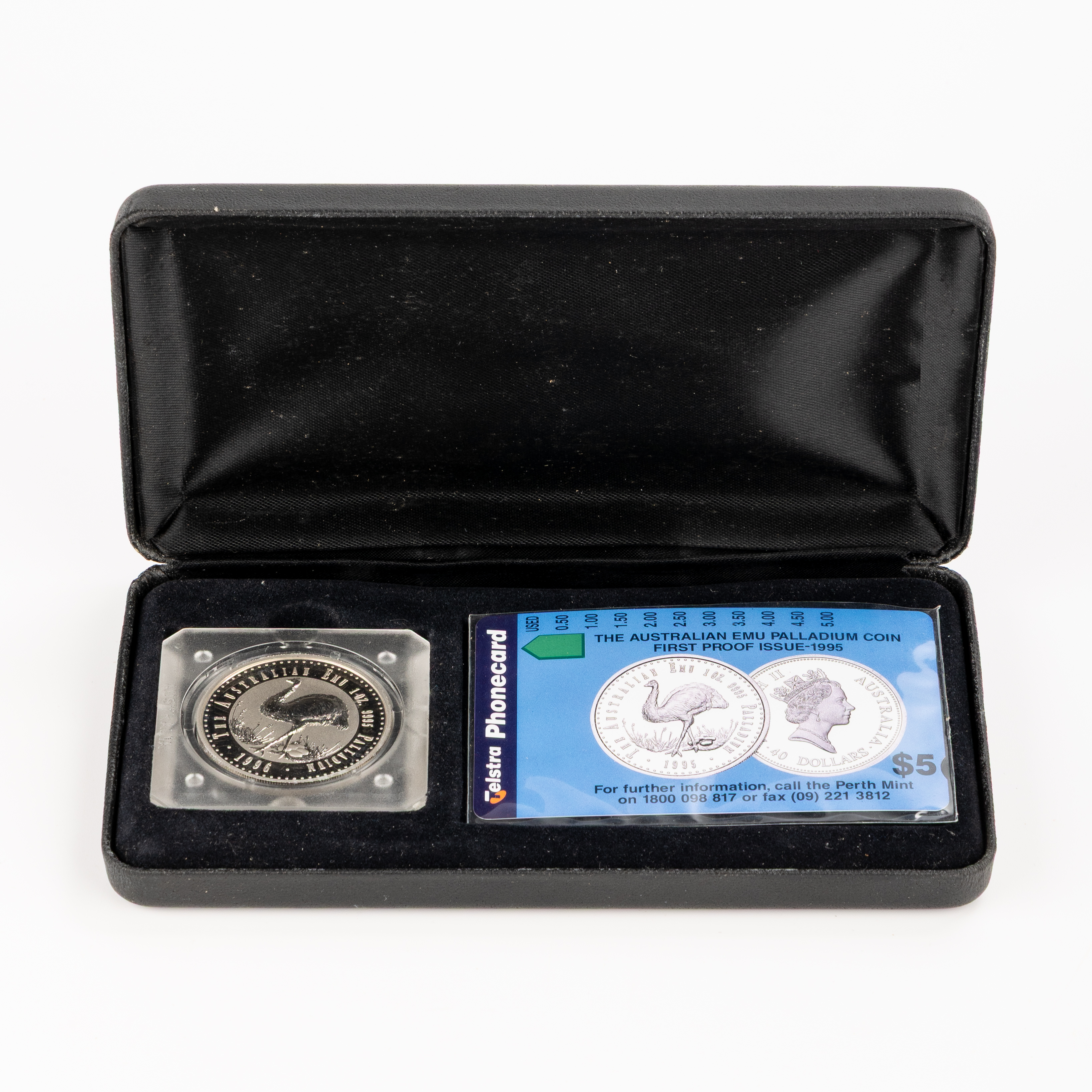 1oz Palladium Emu Proof, Forty Dollars, 1995, FDC
