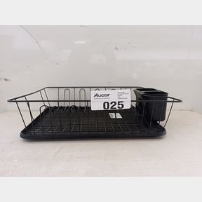 KITCHEN DISH RACK BOWL CUP STORAGE RACK TABLEWARE - BLACK