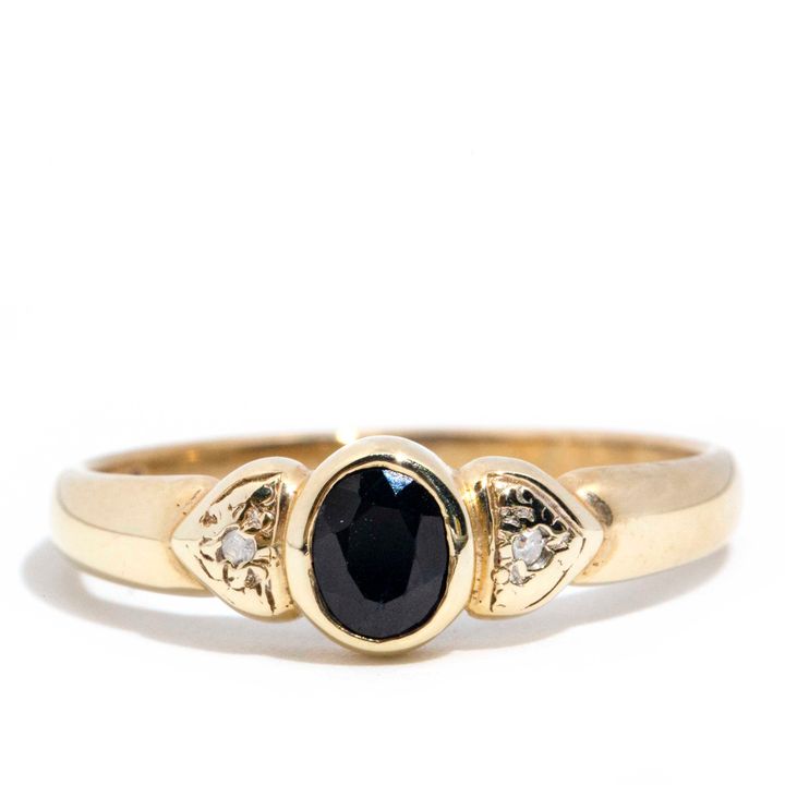 Sapphire & Diamond 9 Carat Gold Ring
