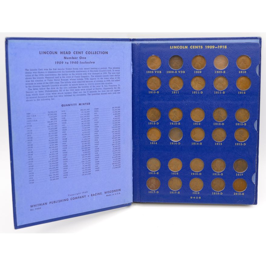 2pc US Whitman Lincoln Cents Books includes 1911-S and 1931-S