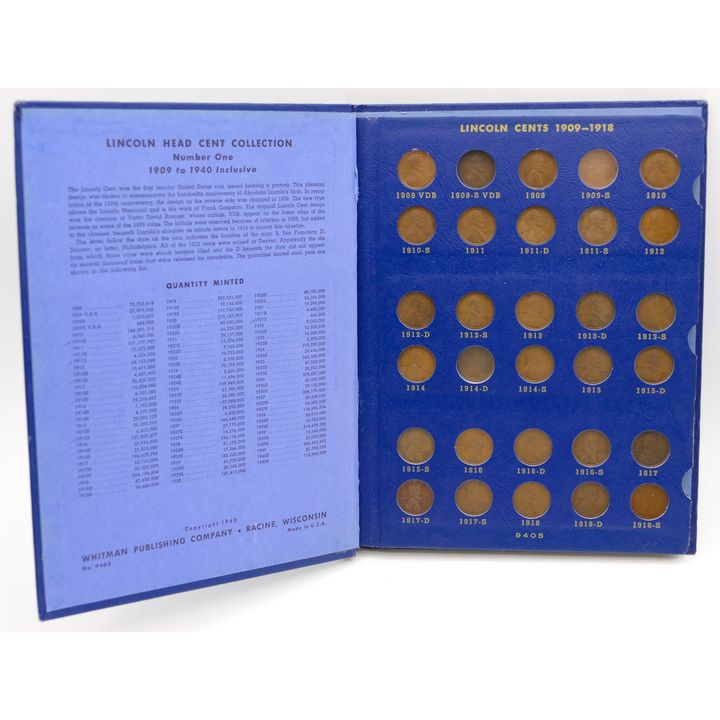 2pc US Whitman Lincoln Cents Books includes 1911-S and 1931-S