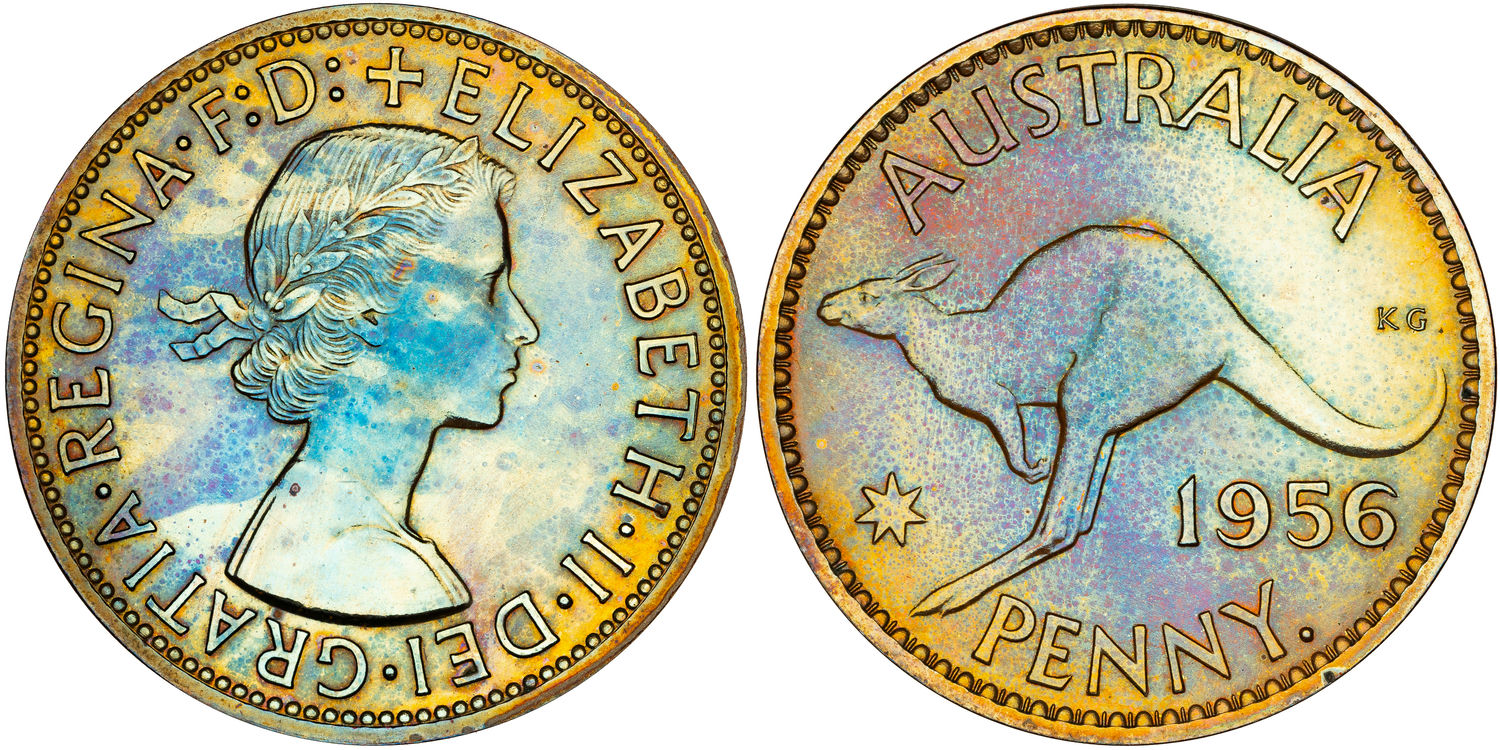 Elizabeth II, Penny, 1956-Y., FDC