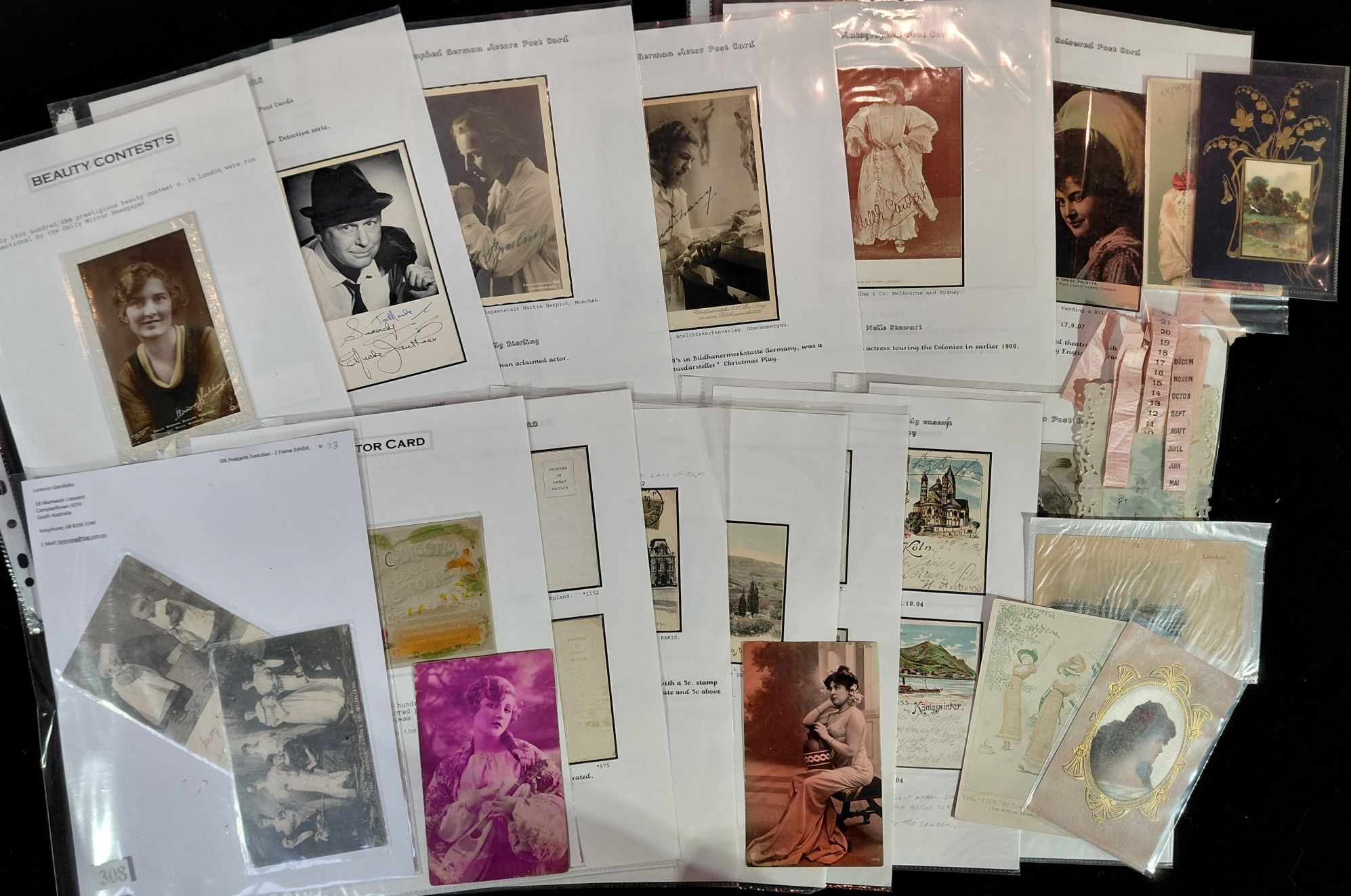 308 · POSTCARDS - COLLECTABLE/AUTOGRAPHED