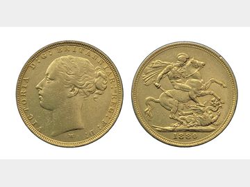 1880 VICTORIA YOUNG HEAD MELBOURNE MINT GEORGE & DRAGON GOLD SOVEREIGN