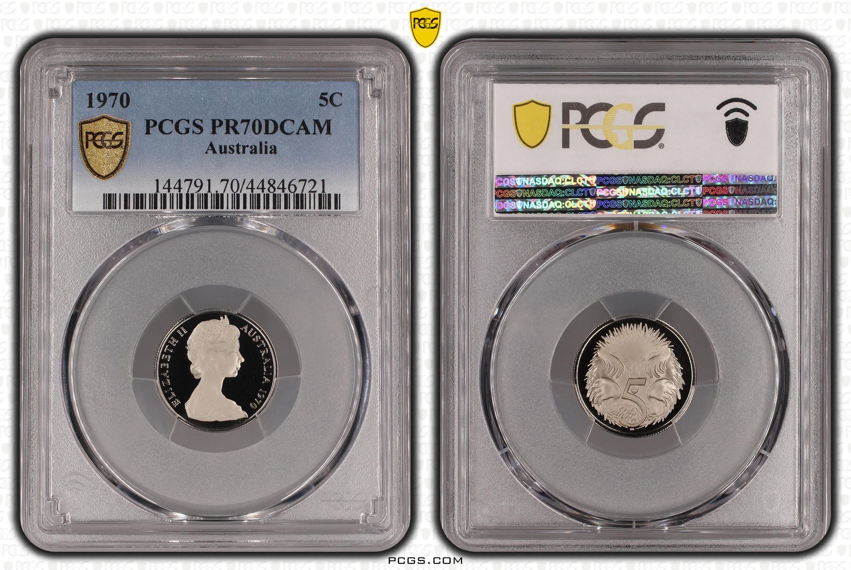 382 · 1970 Australia Five Cent, 5c Proof PCGS - PR70DCAM POP 2/0 -721