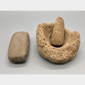 Stone Artifacts, Pestle, Mortar, Grinding Stone