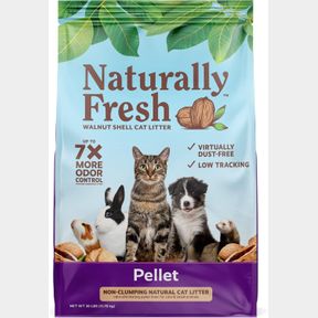 ECO-SHELL NATURALLY FRESH CAT LITTER MADE FROM WALNUT SHELLS, PELLET NON-CLUMPING, BIODEGRADABLE, DUST-FREE, SUSTAINABLE, 26 LBS