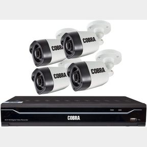 COBRA 8 CHANNEL SURVEILLANCE SYSTEM 1TB DVR WITH 4 HD SECURITY CAMERAS