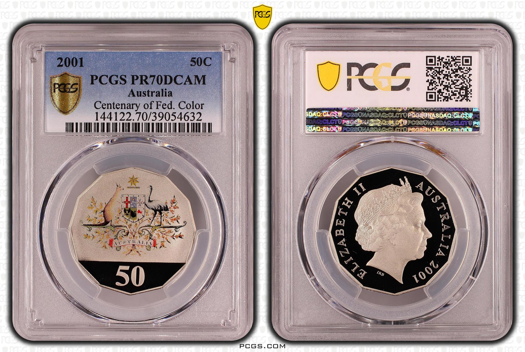 Centenary of Federation Colorized, Fifty Cent, 2001, PCGS PR70DCAM
