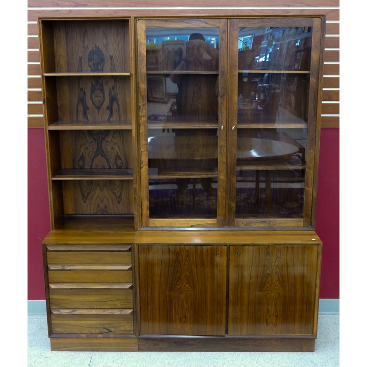 Torbjorn Afdal for Bruksbo Norway Rosewood Sideboard China Cabinet
