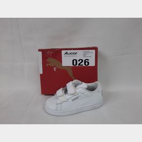PUMA SMASH 3.0 L V INF - PUMA WHITE-COOL LIGHT GRAY - KIDS 5