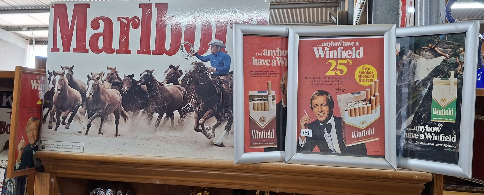 Collection Of Cigarette Advertising Signs