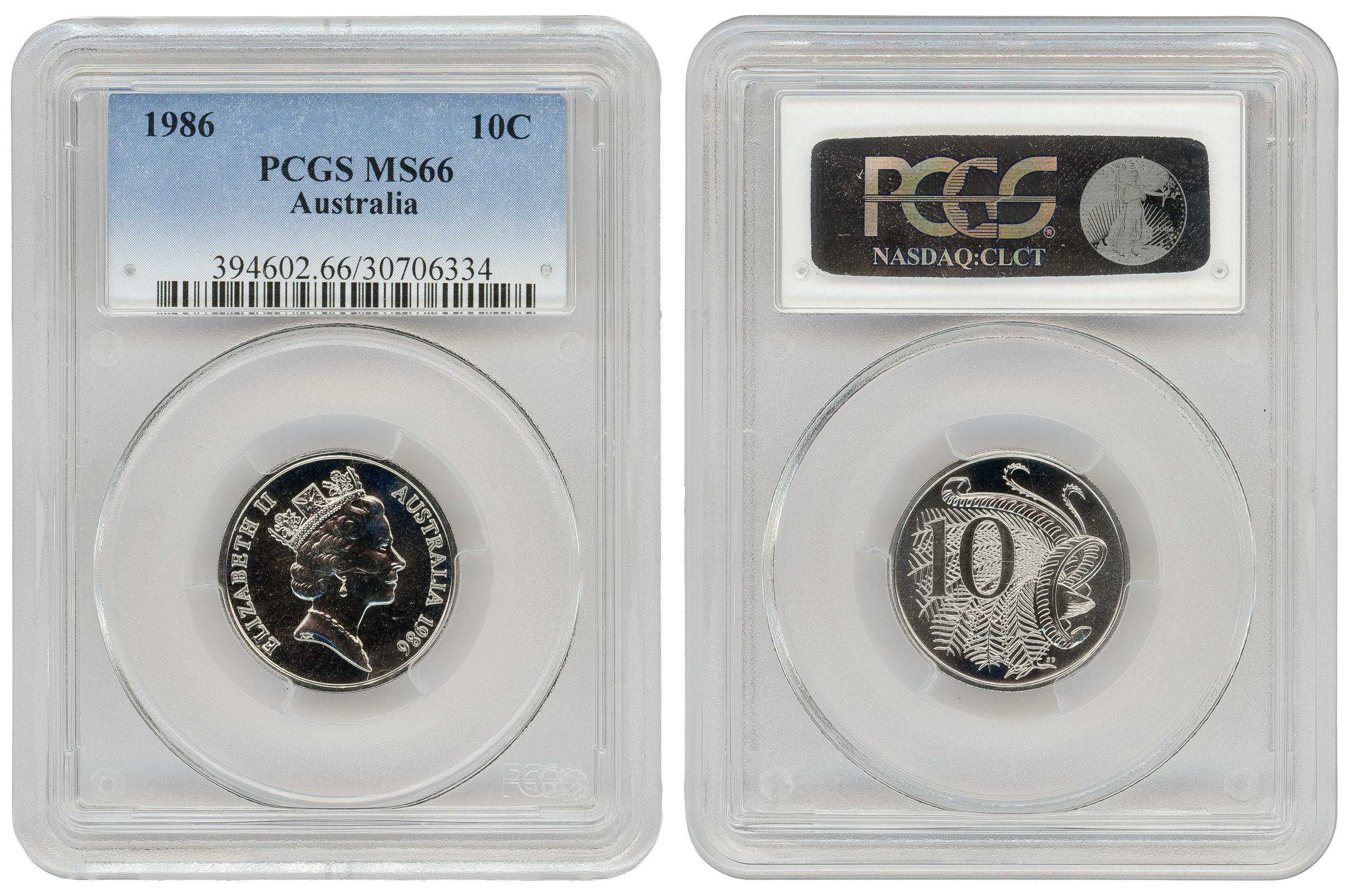 Ten Cent, 1986, PCGS MS66