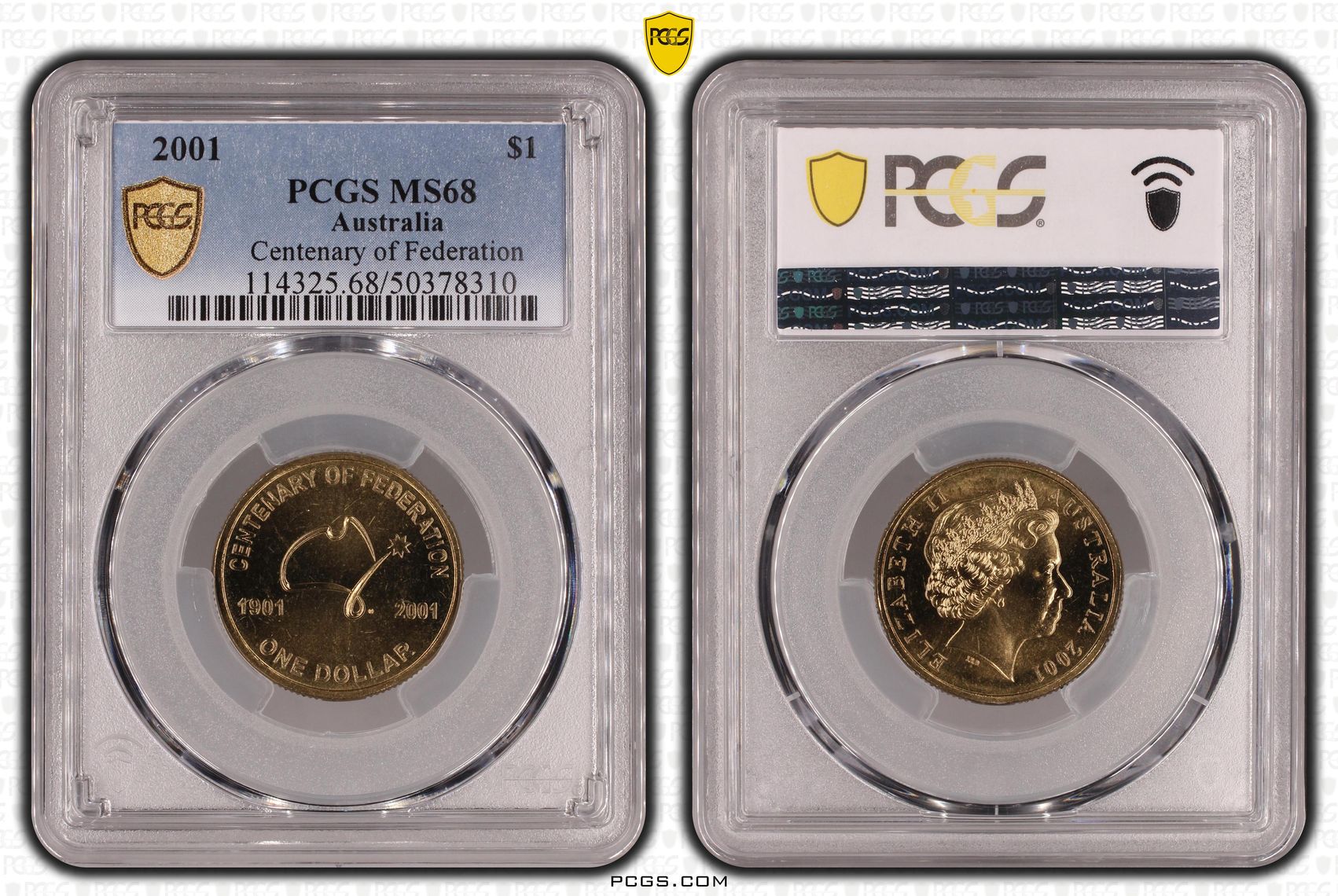 Centenary of Federation, One Dollar, 2001, PCGS MS68