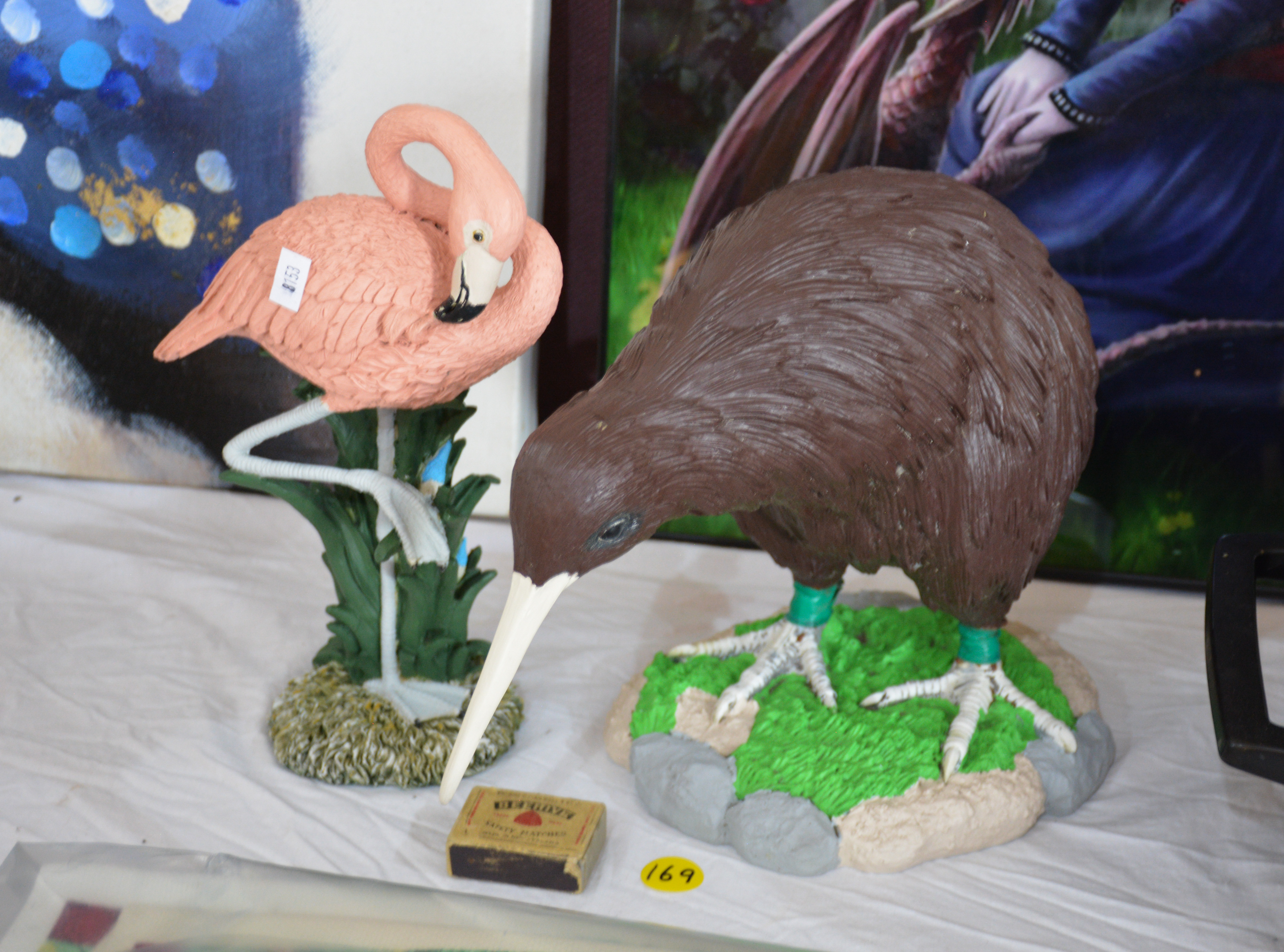 Kiwi and Flamingo Garden Art Ornaments — sold at auction in New Zealand for $30