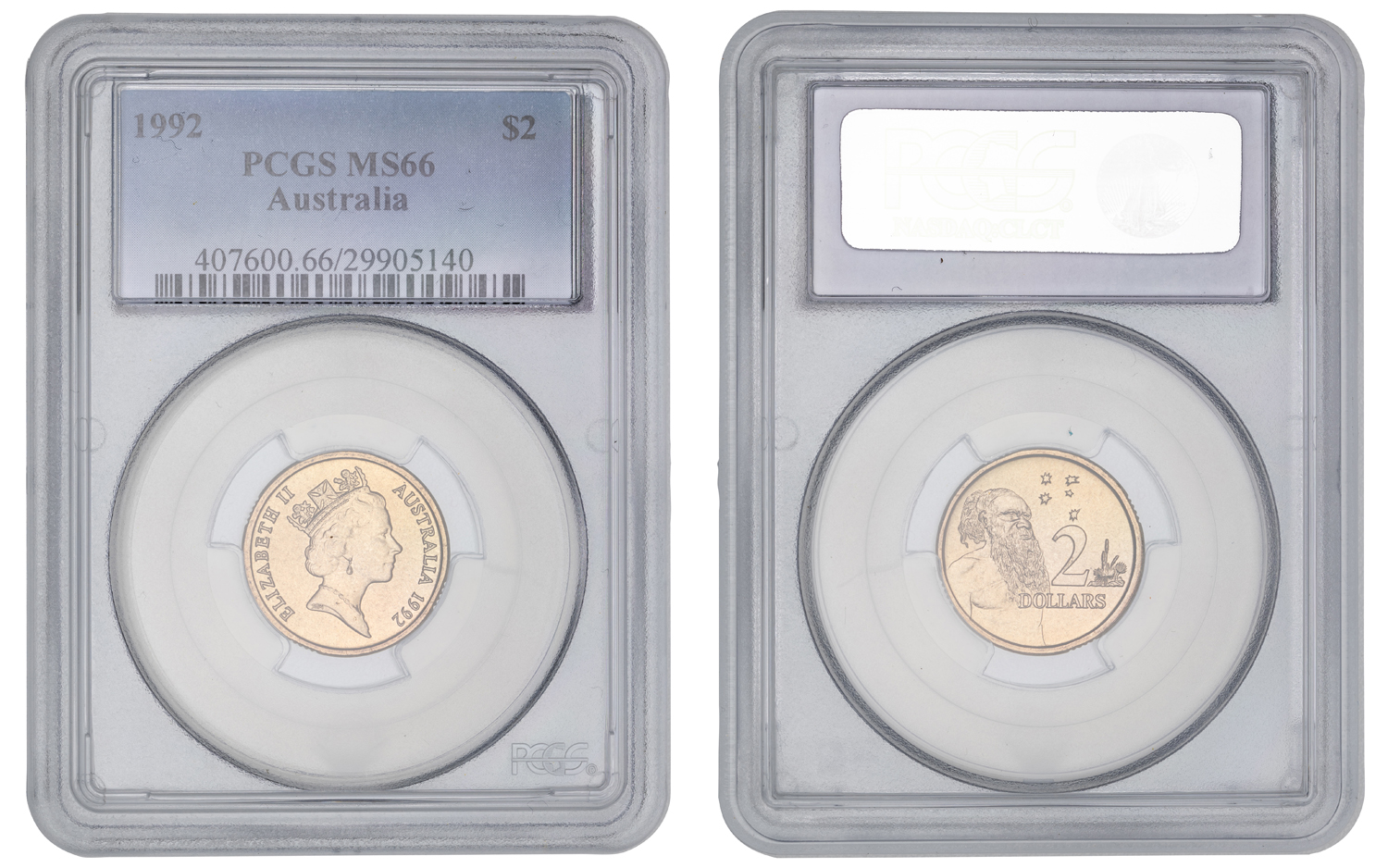 Elizabeth II, Two Dollar, 1992, PCGS MS66