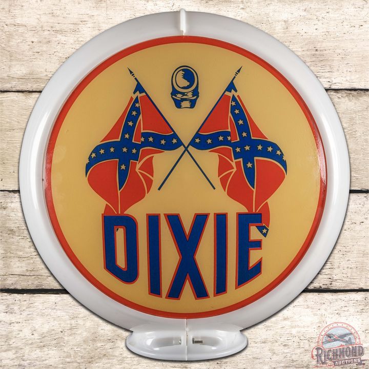 Dixie Gasoline 13.5" Complete Gas Pump Globe Capco Body "Cross Flag Logo"