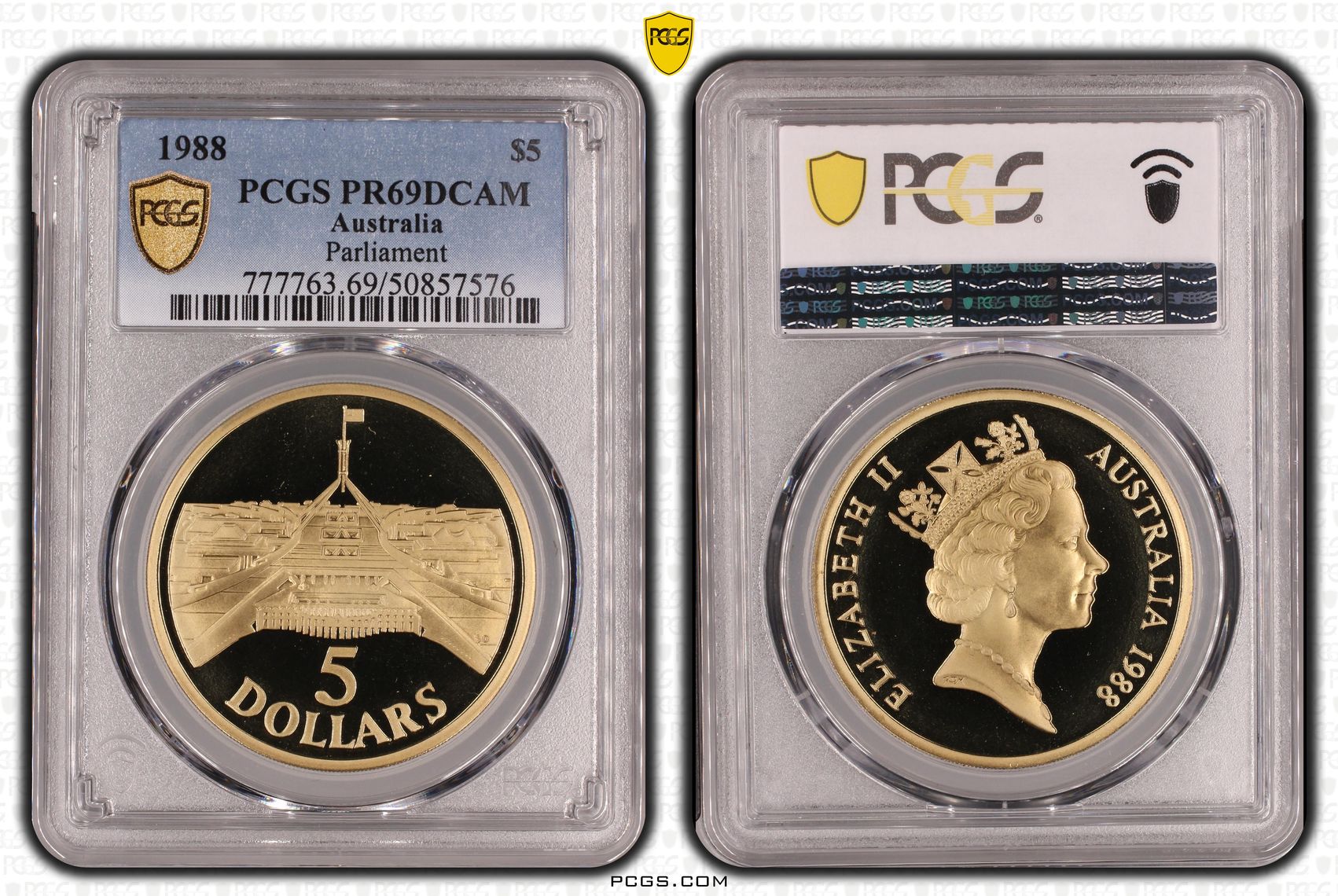 Parliament , Five Dollar, 1988, PCGS PR69DCAM