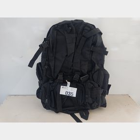 TACTICAL BACKPACK WITH 3 MOLLE BAGS - BLACK (55L) -