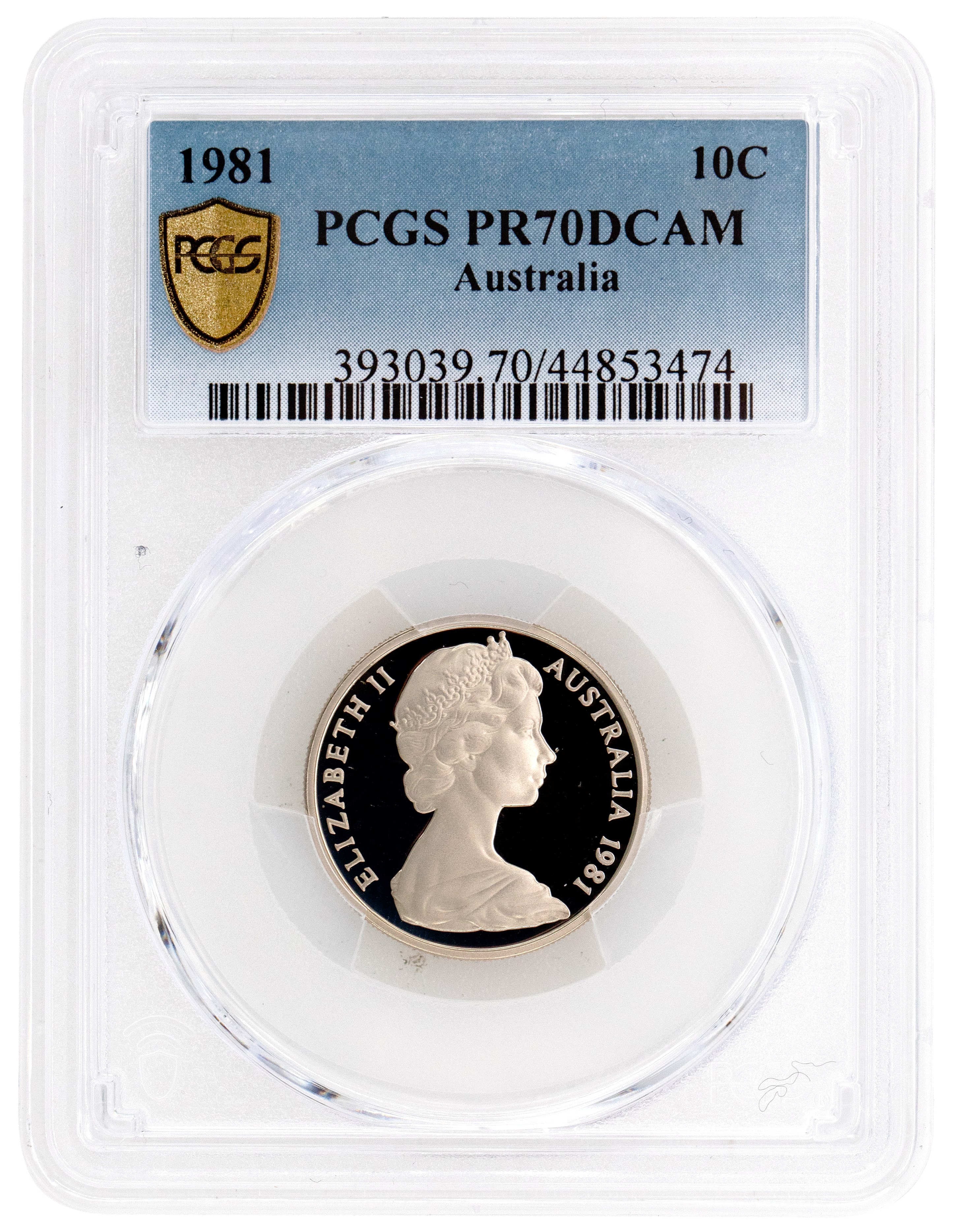 433 · 1981 Australia Ten Cent, 10c PCGS - PR70DCAM POP 26/0 -474