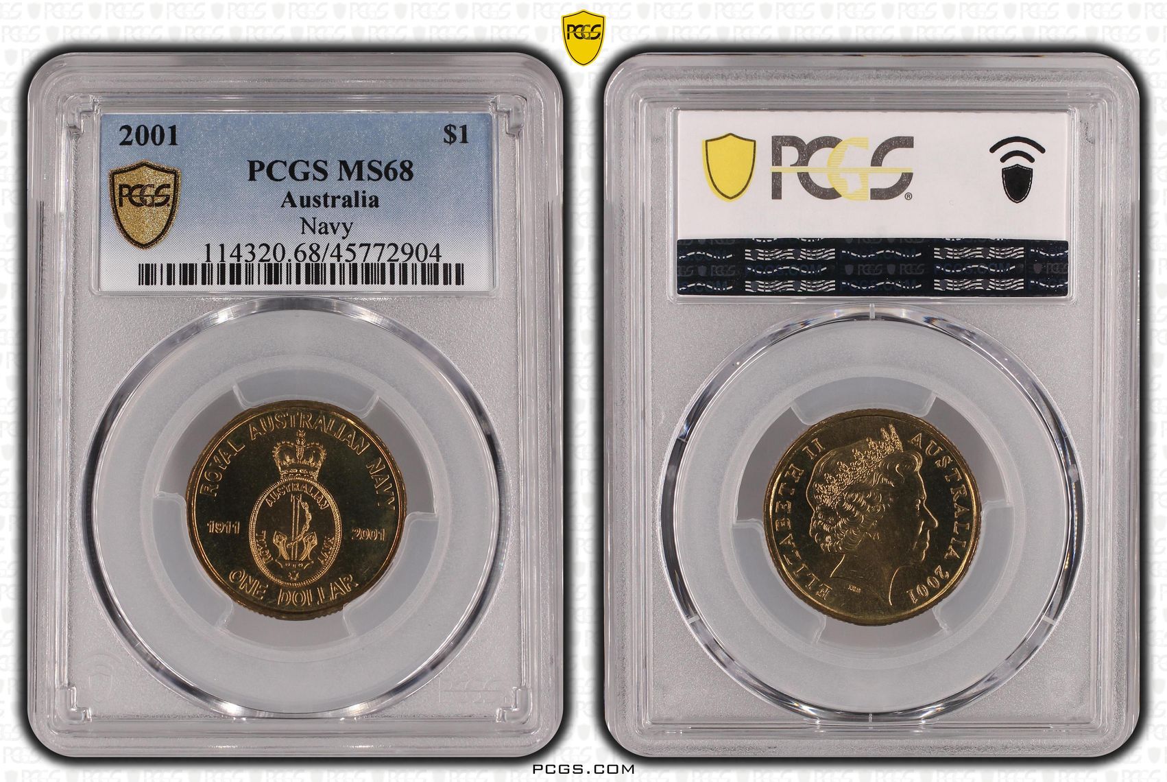 Navy, One Dollar, 2001, PCGS MS68