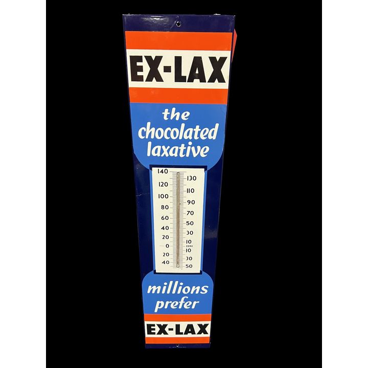 Exlax Chocolated Laxative Porcelain Thermometer