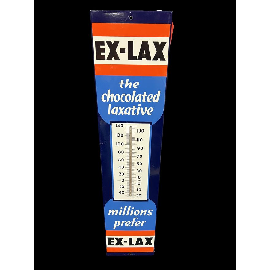 Exlax Chocolated Laxative Porcelain Thermometer