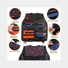 TugoPlay - Kids Tactical Vest Kit for Nerf Guns N-Strike Elite Series - Tactical vest with x30 darts- 51743/5993 SN B1 (S4)