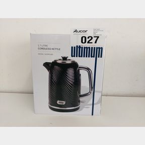 SUNBEAM ULTIMUM 1.7 LITRE CORDLESS KETTLE. BLACK PLASTIC 2000W