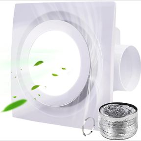 FEITON BATHROOM FAN WITH LIGHT EXHAUST FAN CEILING MOUNT VENT FAN LIGHT COMBO, 30W, 110-220V, 110 CFM 1.0 SONES, SQUARE QUIET VENT