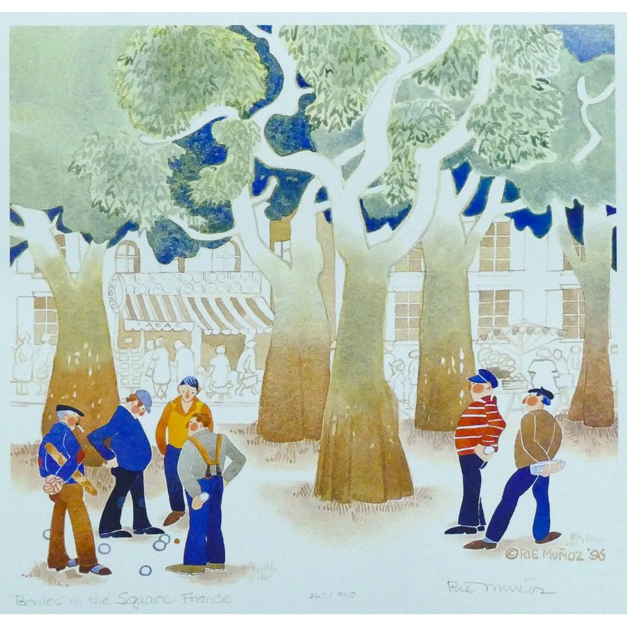 Rie Munoz ''Boules In The Square, France'' 1996