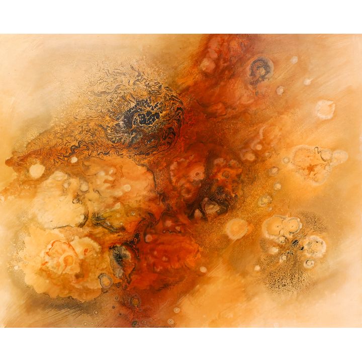 Roy Schonewill ''Solar Cinders'' Acrylic on Masonite