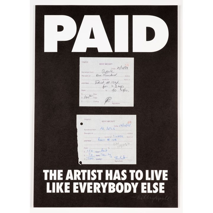 Billy Apple 'Paid: The Artist Has to Live Like Everybody Else'