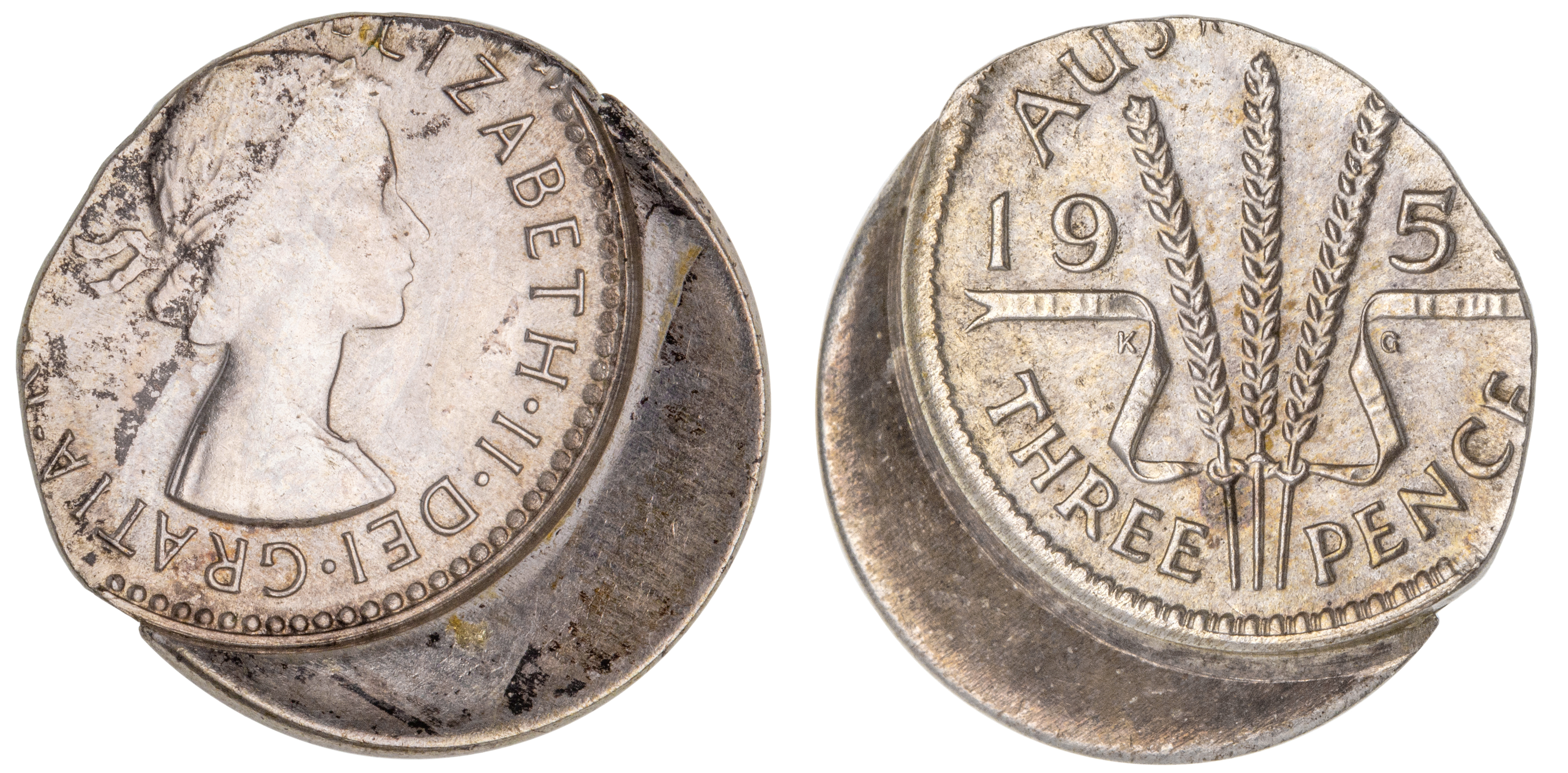 Elizabeth II, Threepence, 195-, EF