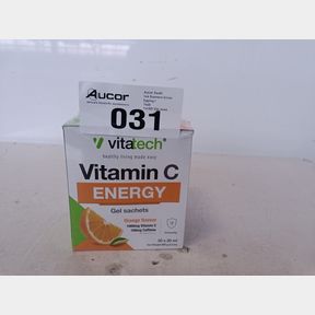 VITATECH VITAMIN C ENERGY GEL SACHETS ORANGE - 30 X 30ML SACHETS