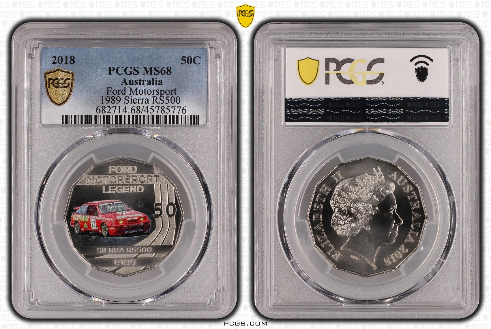 Ford Motorsport - 1989 Sierra RS500 , Fifty Cent, 2018, PCGS MS68