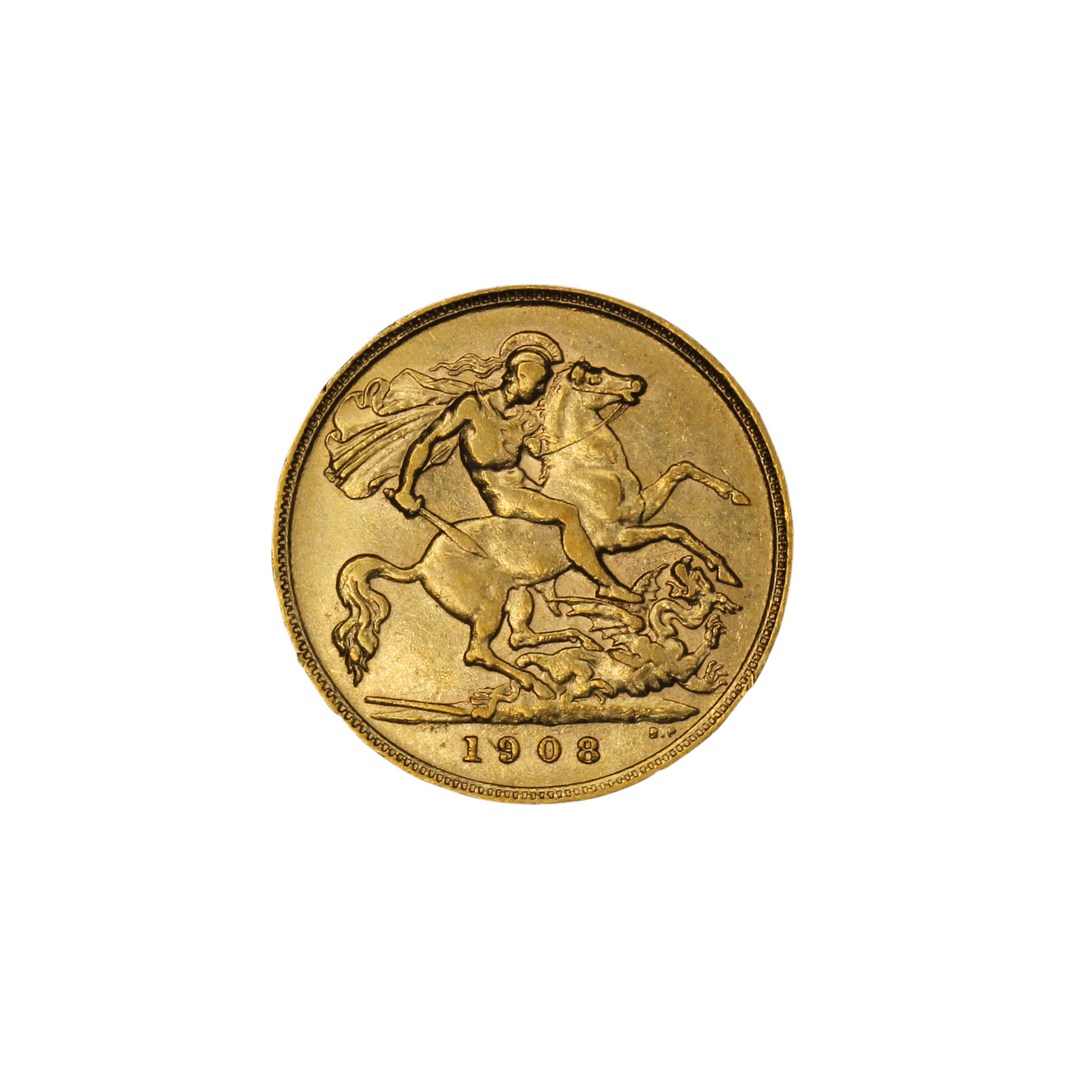 1241. · Edward VII, Half Sovereign, 1908-P, gVF