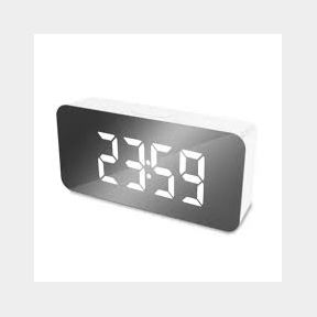 LED Mirror Smart Alarm Clock (White)-51463/3367 B3 (S4)C