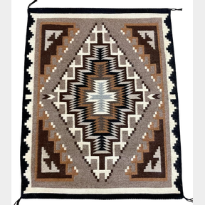 Two Grey Hills Navajo Textile By Phyllis Gilmore