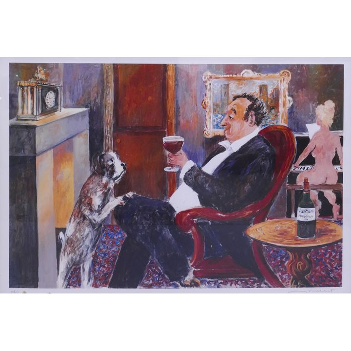 Guy Buffet 'A Happy Man' S/N Lithograph. Edition 148/175.